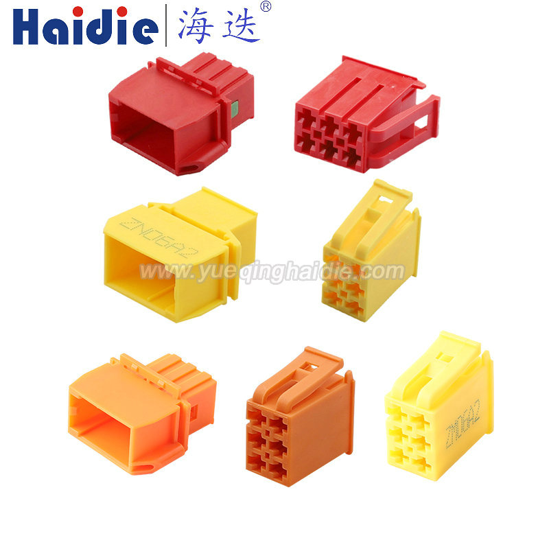 HD0610B-2.8-11/HD0610B-2.8-21 Haidie 6 Pin Copper Male/Female Automotive Wire Harness Connector Plastic Housing Plug with Matching Terminals