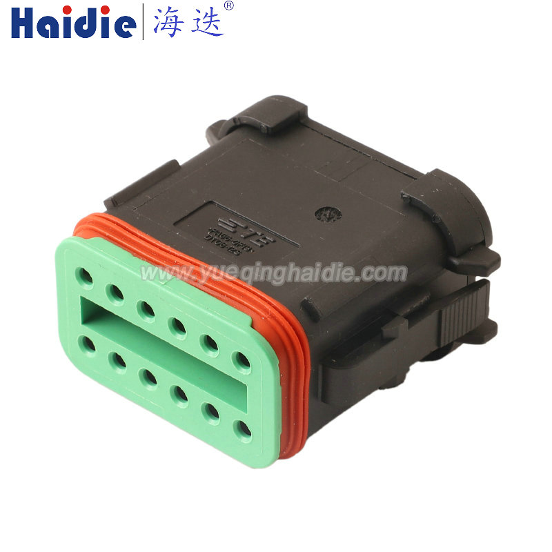 DT06-12SA-E005 Haidie 12 Pin Female Automotive Wire Harness Connector Plastic Housing Plug with Matching Terminals