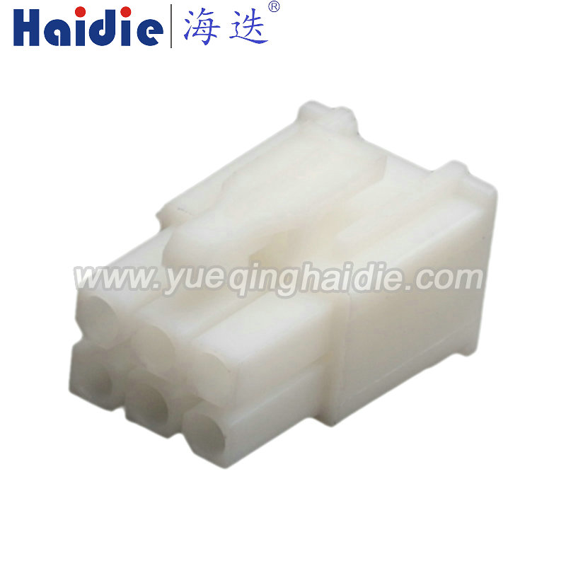 172168-1 6 Rectangular Connectors - Housings Plug Natural 0.163" (4.14mm)