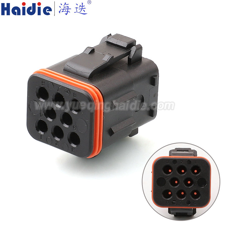 132008-0001  8 Pin Male Automotive Wire Harness Connector Plastic Housing Plug with Matching Terminals
