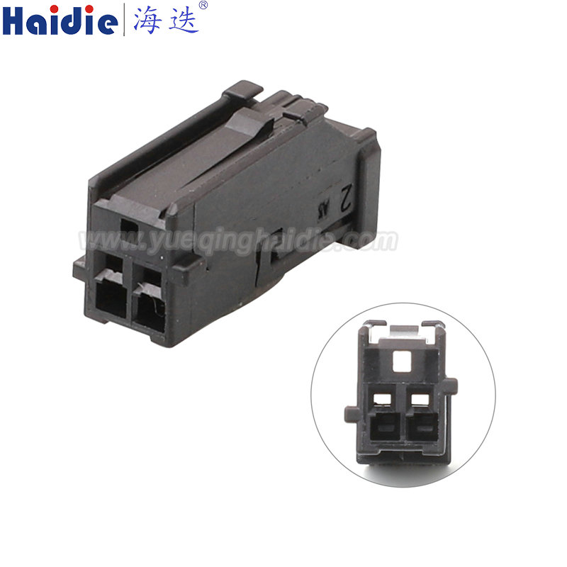 2138557-1 2 Pin Black Copper Female Automotive Wire Harness Connector Plastic Housing Plug with Matching Terminals