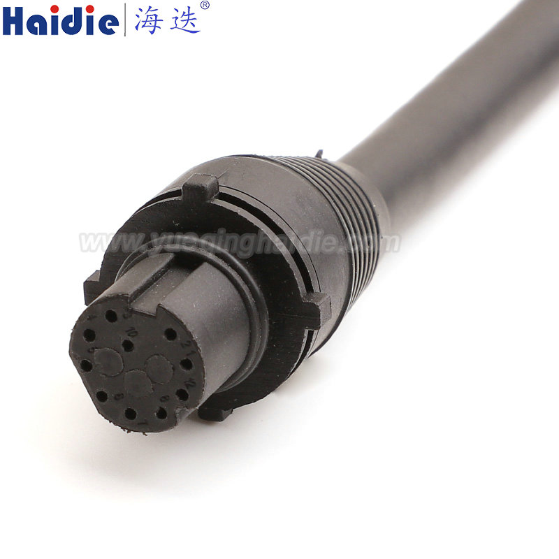 HD128F-0.6-21 12 Pin Copper Female Automotive Wire Harness Connector Plastic Housing Plug with Matching Terminals