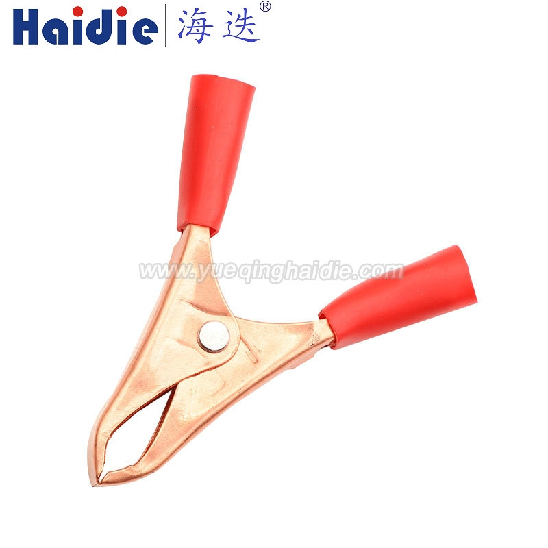 Haidie 10A Red Alligator Clip for Automotive Wire Harness Connector Plastic Housing Plug