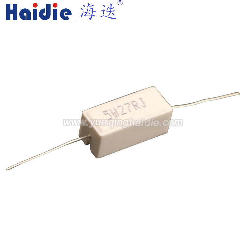 Haidie 5W 27R Cement Resistor for Automotive Wire Harness Connector Plastic Housing Plug