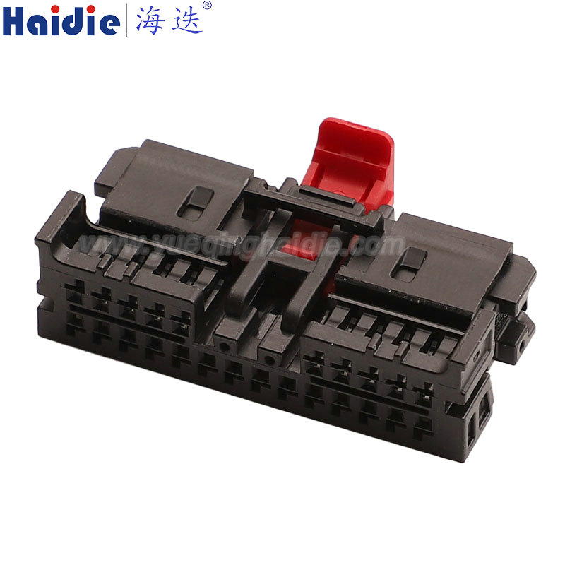206523-2241/206523-0241 Haidie 24 Pin Copper Female Automotive Wire Harness Connector Plastic Housing Plug with Matching Terminals