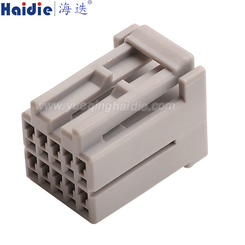 638207-6 Haidie 10 Pin Copper Female Automotive Wire Harness Connector Plastic Housing Plug with Matching Terminals
