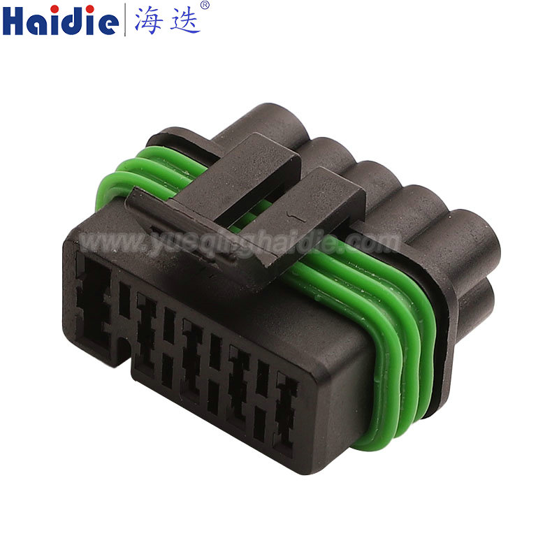 HD108E-1.5-3.5-21 Haidie 10 Pin Copper Female composite Automotive Wire Harness Connector Plastic Housing Plug with Matching Terminals
