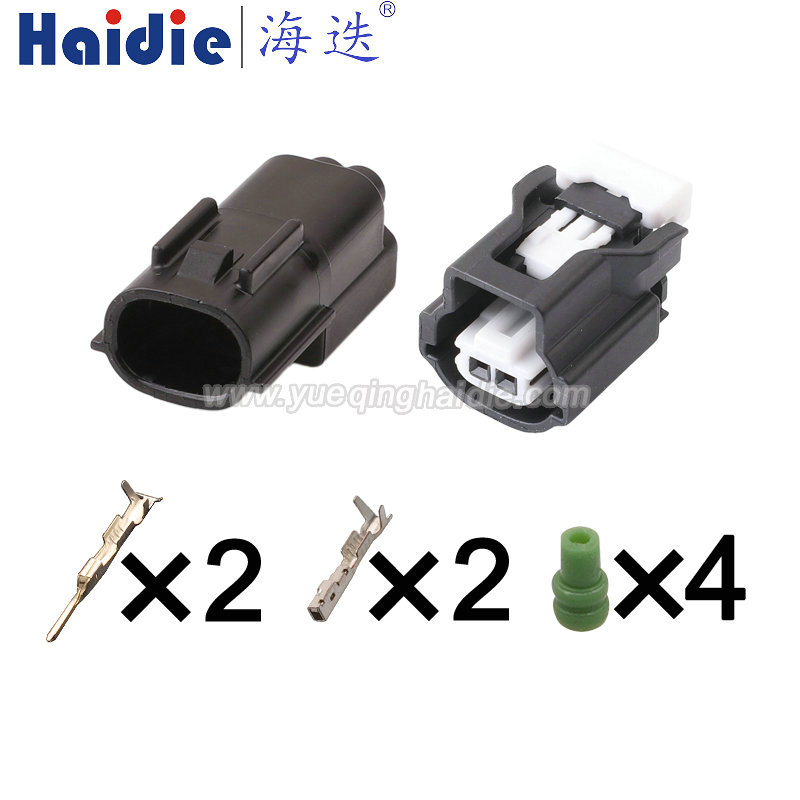 6188-5641/6189-7524 Haidie 2 Pin Waterproof Automotive Connector Electrical Sealed Socket For Honda