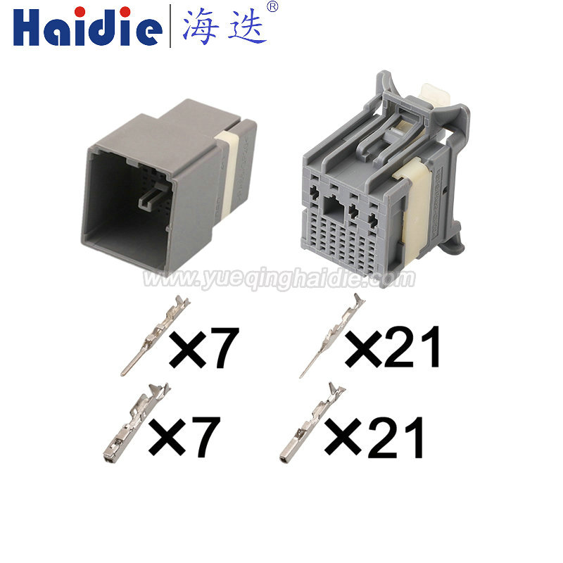 HD281A-0.5-1-11/160014-0001 Haidie 28 Pin Male/Female Automotive Wire Harness Connector Plastic Housing Plug with Matching Terminals