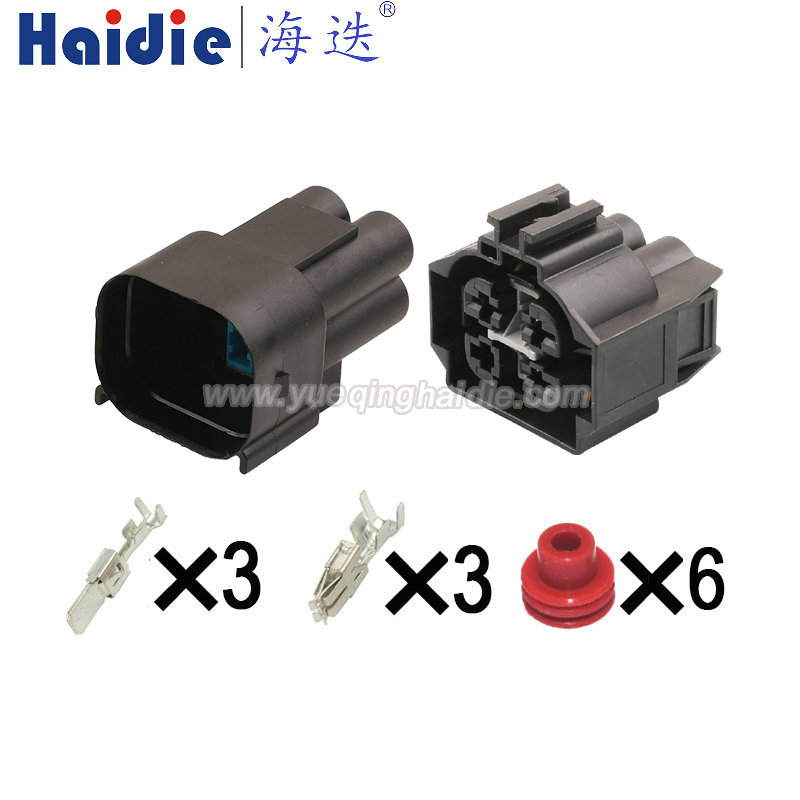 HD046K-6.3-11/18295.000.00 Haidie 4pin male female Radiator Cooling Fan Motor Wiring Socket Connector