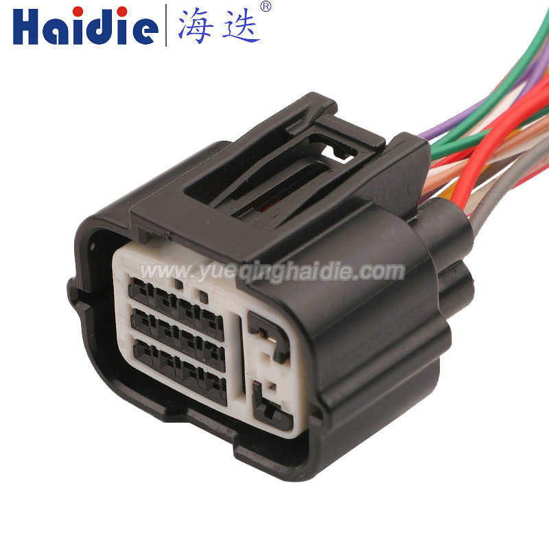 7286-1238-30 Haidie 14 Pin Copper Female composite waterproof Automotive Wire Harness Connector Plastic Housing Plug with Matching Terminals