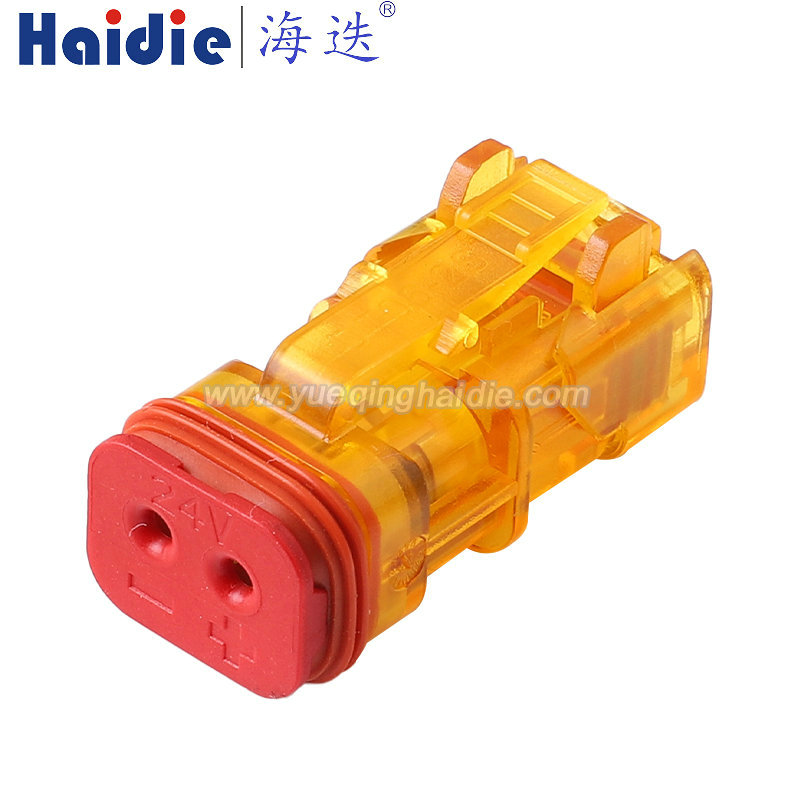 2286003-1/DT06-2S-SDT-CE27/W2S-SDT-24V Haidie 2 Pin Copper Female waterproof Automotive Wire Harness Connector Plastic Housing Plug with Matching Terminals