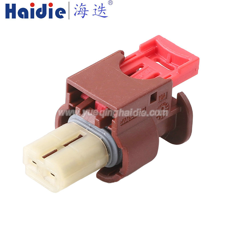 HD026Q-1.2-21 Haidie 2 Pin Female Automotive Wire Harness Connector Plastic Housing Plug with Matching Terminals