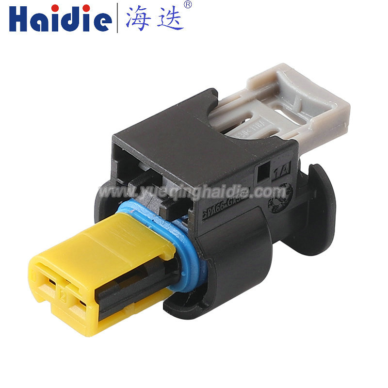 HD028X-1.2-21 Haidie 2 Pin Female waterproof Automotive Wire Harness Connector Plastic Housing Plug with Matching Terminals