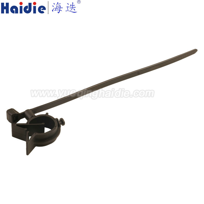 156-01032 / T50SVCOC10-14-PA66 / PA66HIRHS-BK, Fixing tie with pipe/tube holder, ⌀2.0-35.0mm, black