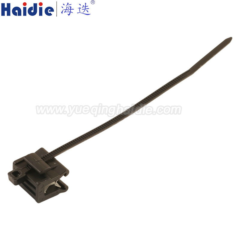 156-01258 / T18REC21-PA66HS / PA66HIRHS-BK, Fixing tie for edge, ⌀1.0-18.0mm, black, Split