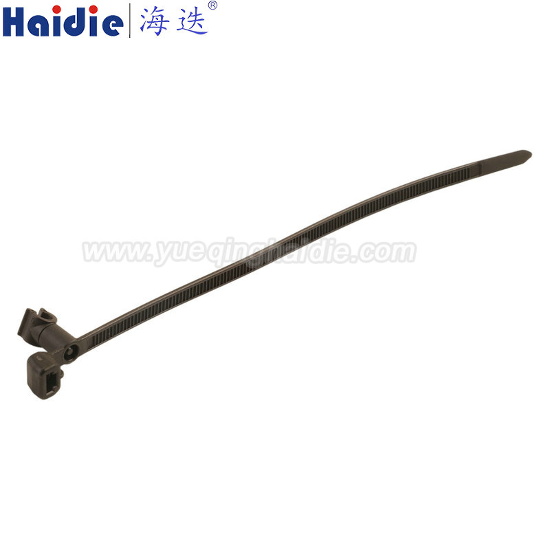 156-01349 / T50SVC4S-PA66HS / PP-BK, Fixing tie with pipe/tube holder, ⌀2.0-35.0mm, black, Integrated With Ring