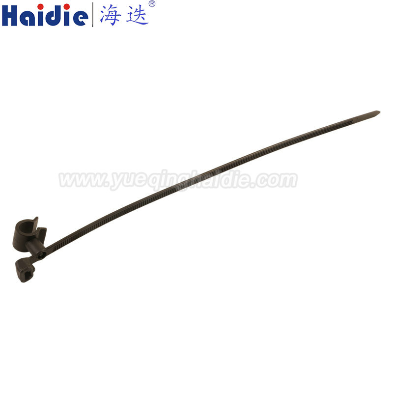 156-02415 / T50SMVC6.5-PA66HS / PA66HIRHS-BK, Fixing tie with pipe/tube holder, ⌀50.0mm, black, Integrated With Ring