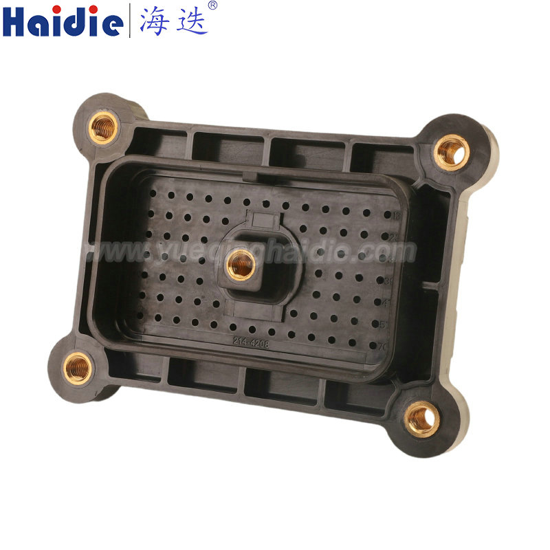 214-4208, 70pin, male, black, Automotive Wire Harness Connector Plastic Housing Plug with Matching Terminals